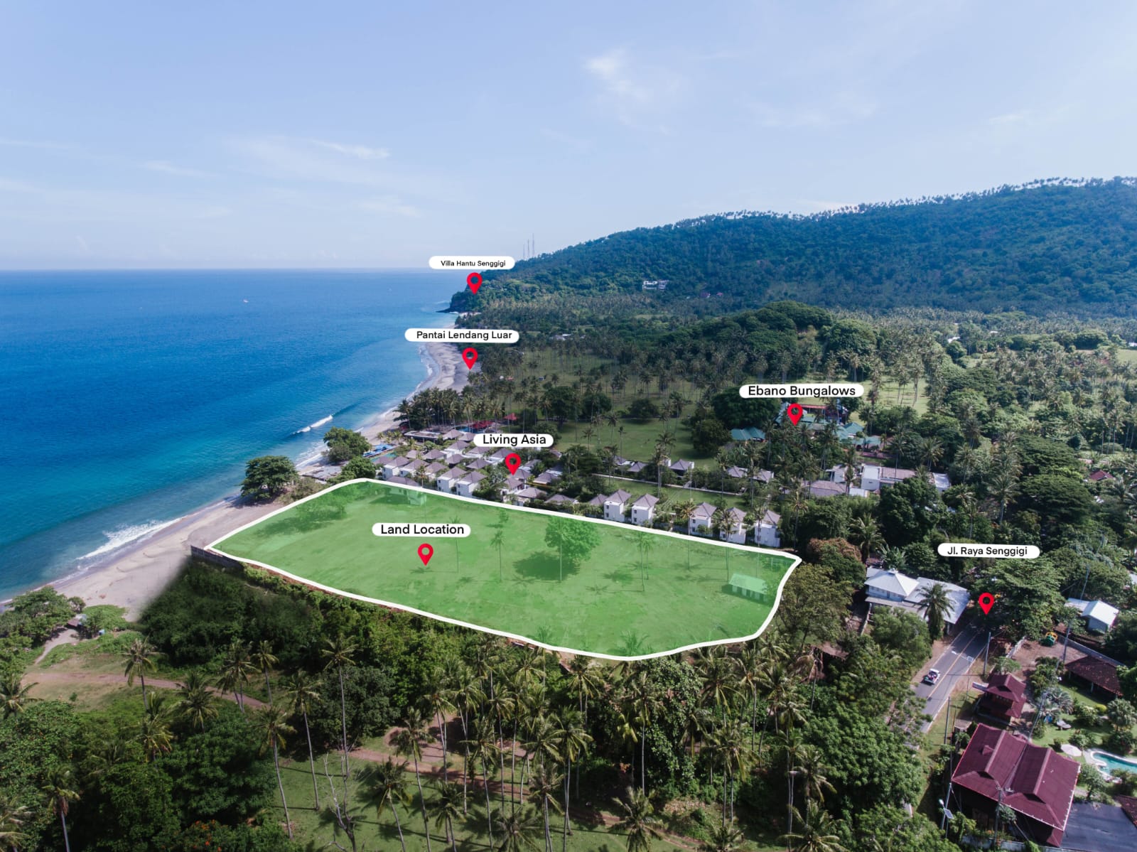 Senggigi Beachfront Land near Living Asia