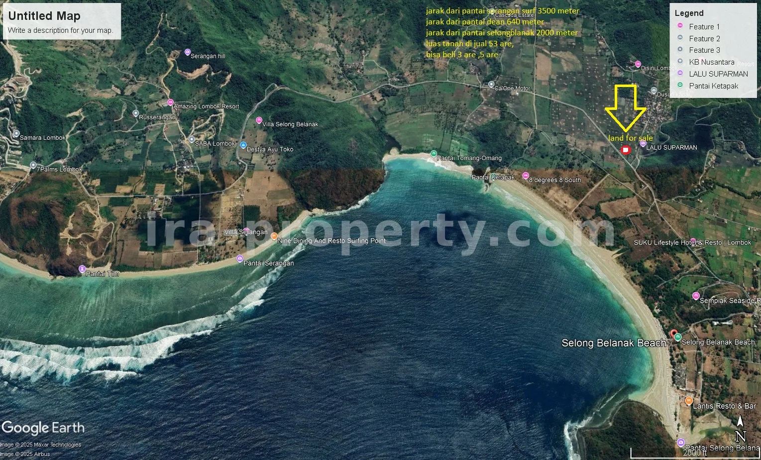 Land Plot for Sale in Selong Belanak, Central Lombok
