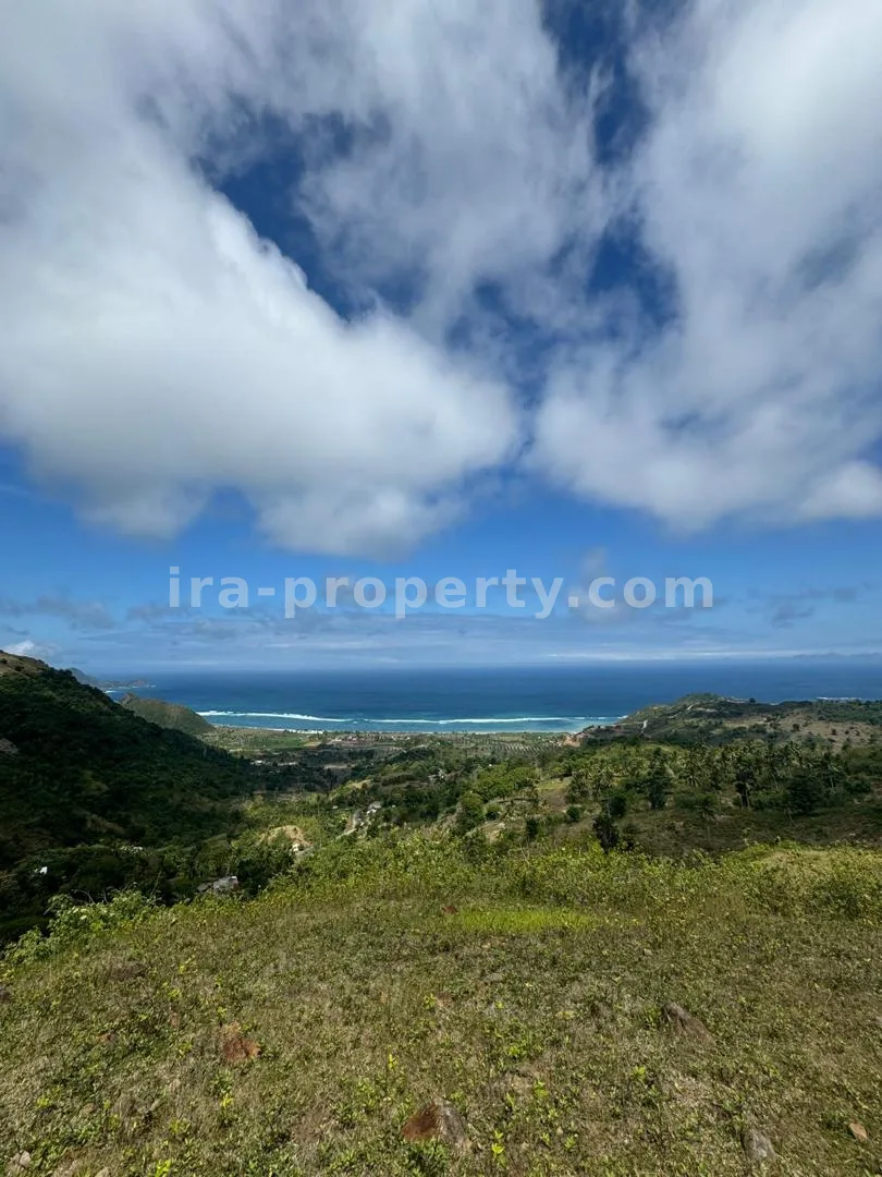 Premium 37-Are Hillside Plot – Dual Ocean & Valley Views in Torok Aiq Beleq, South Lombok